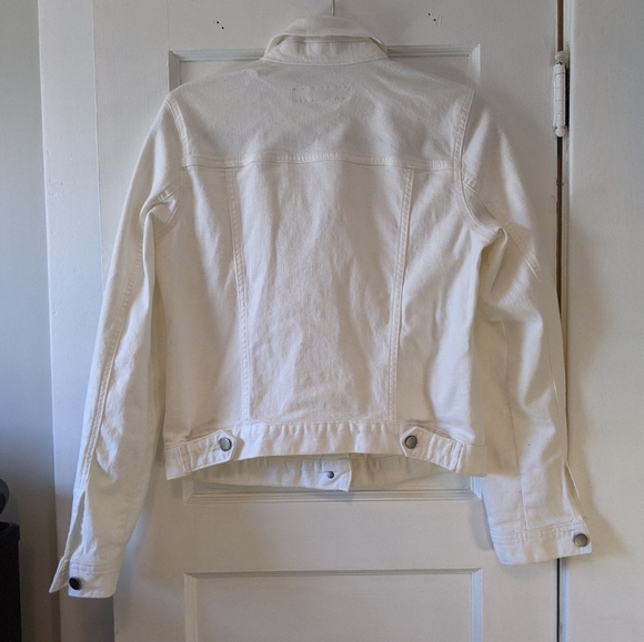 Calvin Klein White Denim Jacket - Picture 2 of 4